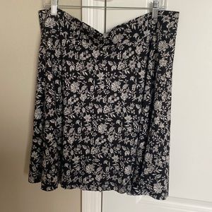 Loft black and white skirt